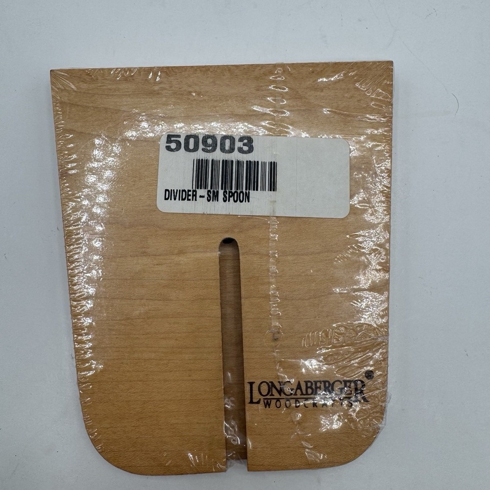 Longaberger Small Spoon Basket Classic Stain 4-Way Wooden Dividers #50903 - NEW